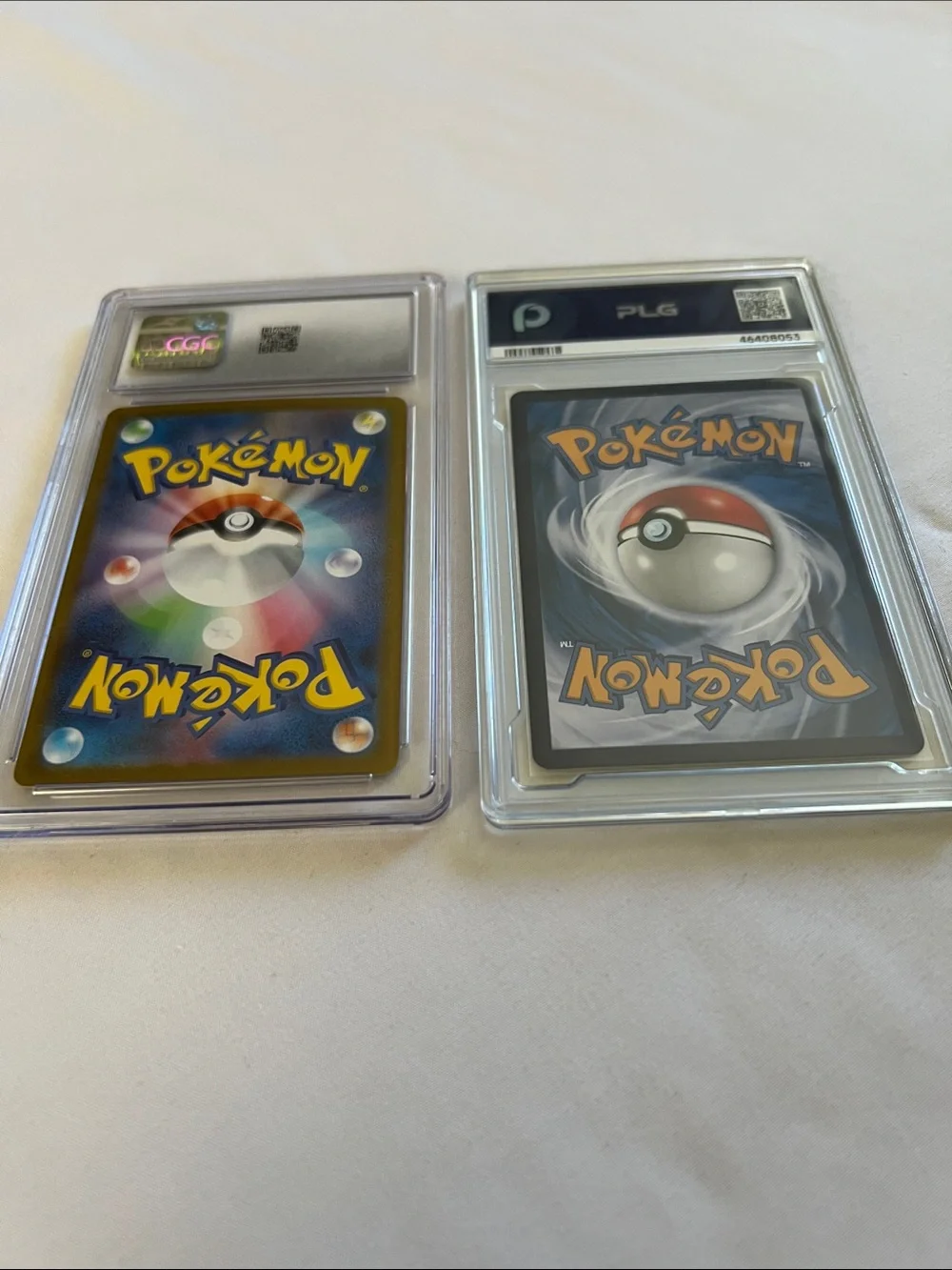 Pokemon Graded Trading Cards — Yellow & Blue Holo Blastoise and Persian